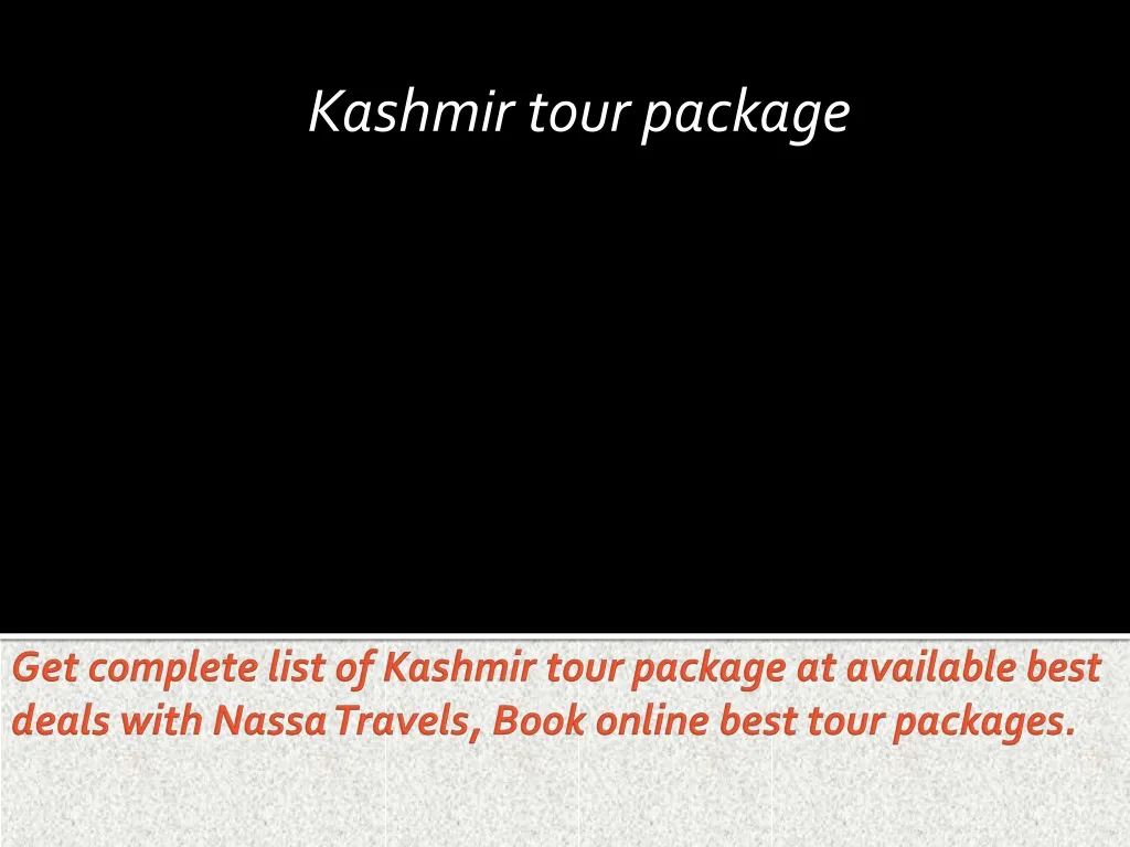 kashmir tour package