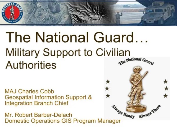 the national guard military support to civilian authorities
