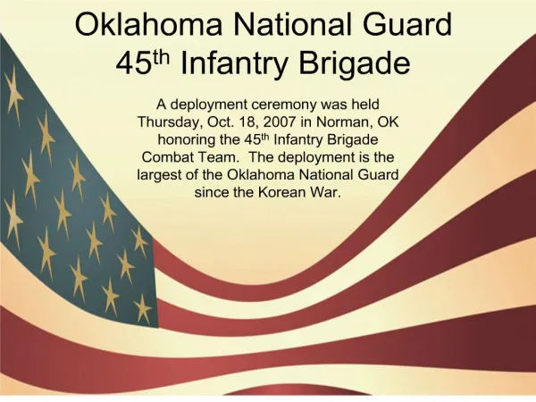oklahoma national guard 45th infantry brigade