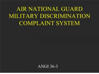air national guard military discrimination complaint system - slide 1
