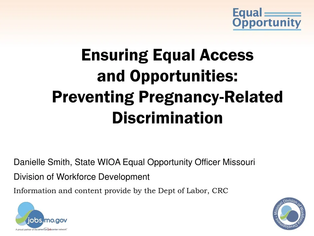 ensuring equal access and opportunities preventing pregnancy related discrimination