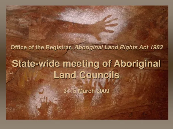 Office of the Registrar , Aboriginal Land Rights Act 1983