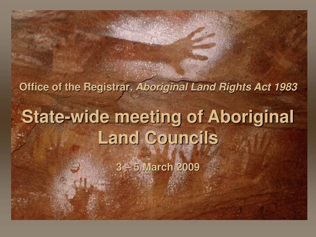office of the registrar aboriginal land rights