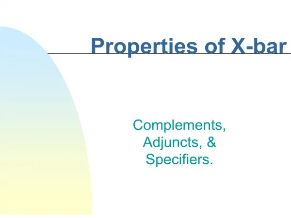 properties of x-bar