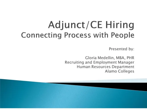 adjunct hiring connecting process with people