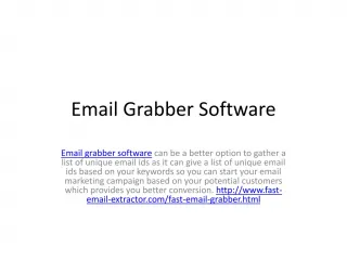 Email Grabber Software - slide 1