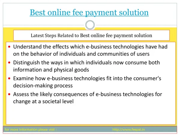 PPt of Best online fee payment solution