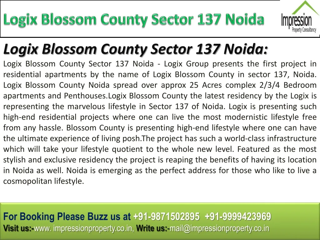 logix blossom county sector 137 noida