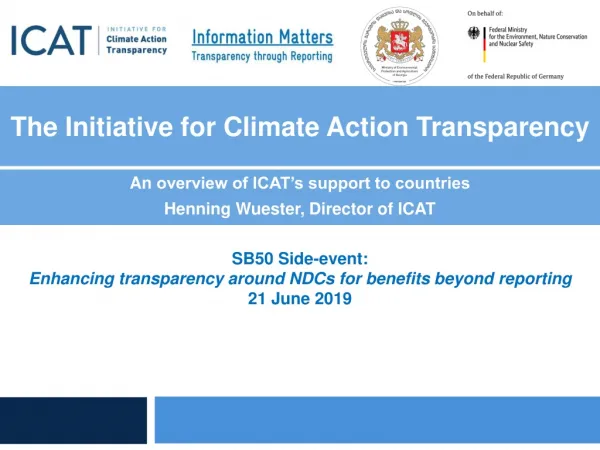 The Initiative for Climate Action Transparency