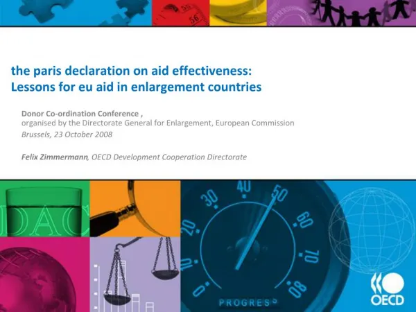 The paris declaration on aid effectiveness: Lessons for eu aid in enlargement countries
