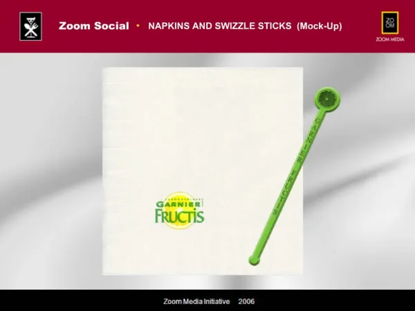 Zoom Social NAPKINS AND SWIZZLE STICKS Mock-Up