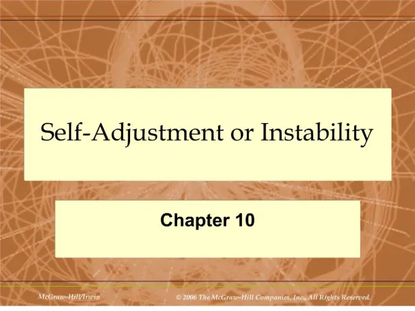 self-adjustment or instability
