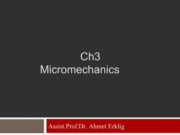 Ch3 Micromechanics