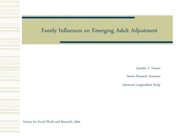 family influences on emerging adult adjustment