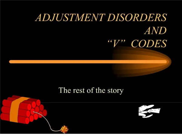 adjustment disorders and v codes