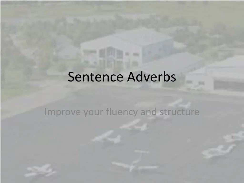 sentence adverbs