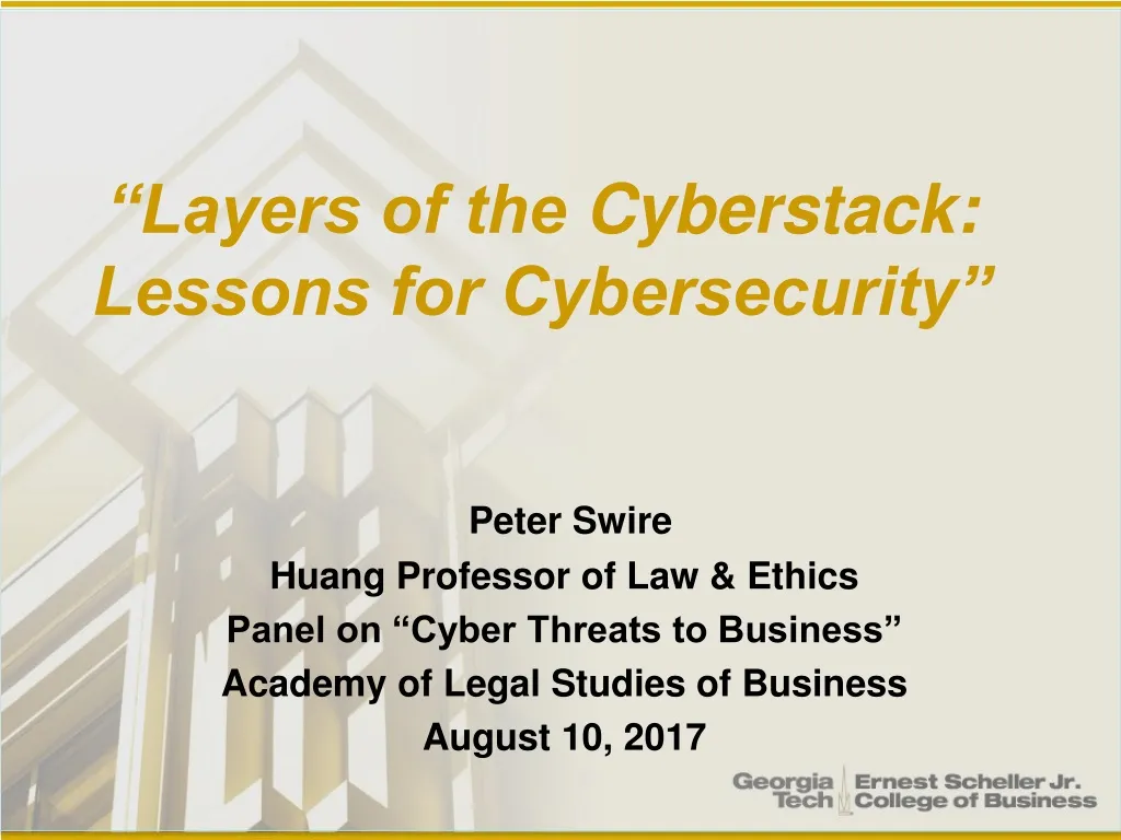 layers of the cyberstack lessons for cybersecurity