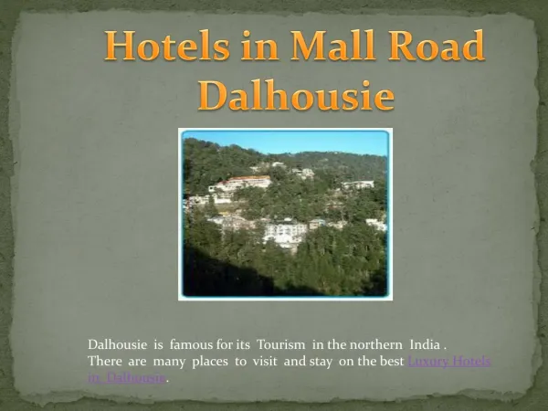 Hotels in Dalhousie