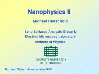 Nanophysics II - slide 1