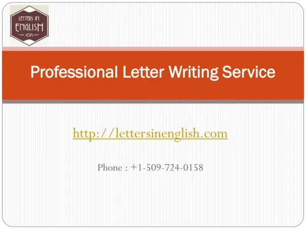 Professional letter writing service
