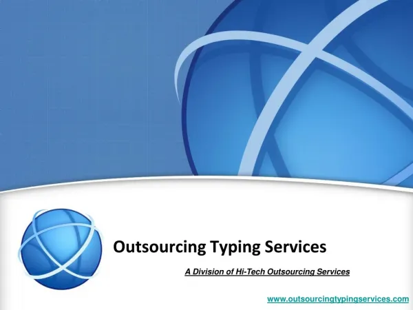 Typing Services Outsourcing at India