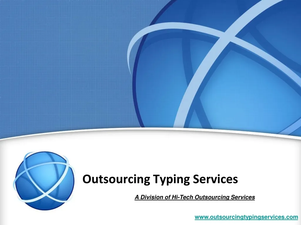 outsourcing typing services