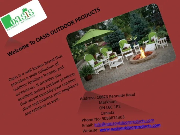 Welcome To OASIS OUTDOOR PRODUCTS.pptx