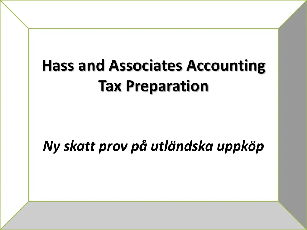hass and associates accounting tax preparation