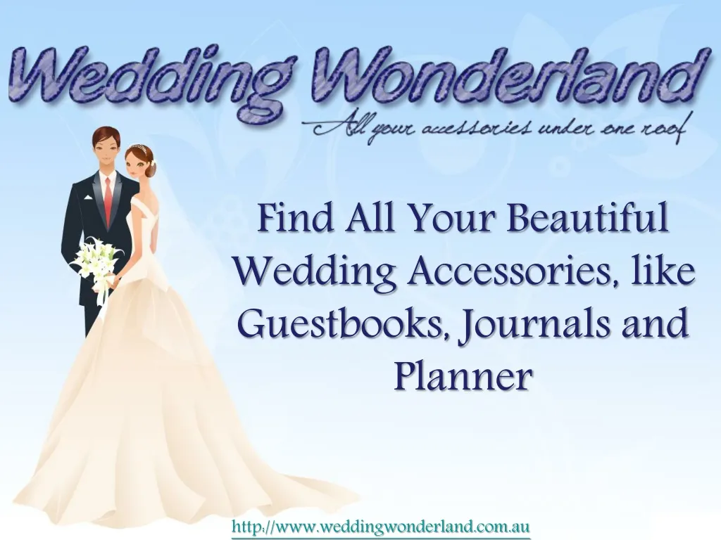 find all your beautiful wedding accessories like guestbooks journals and planner