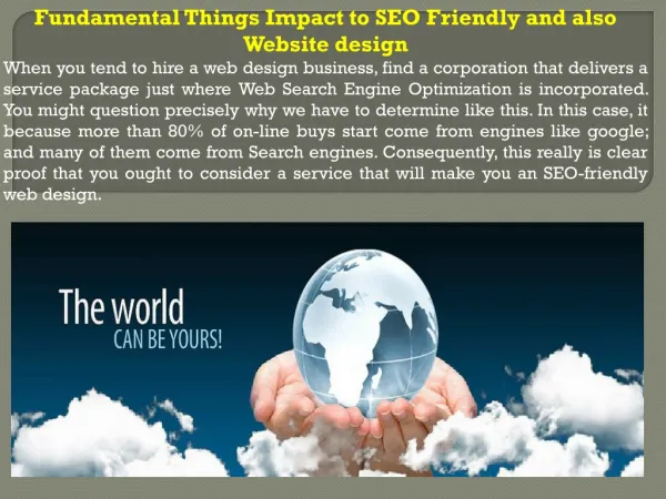 Fundamental Things Impact to SEO Friendly and also Website d