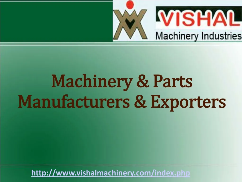 machinery parts manufacturers exporters