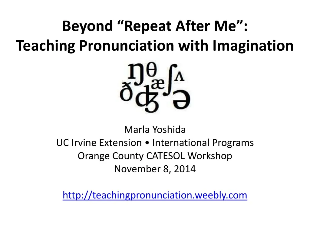 beyond repeat after me teaching pronunciation