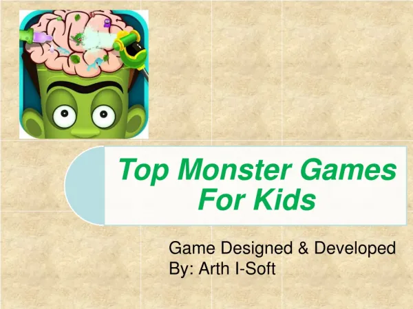 Top Monster Games For Kids