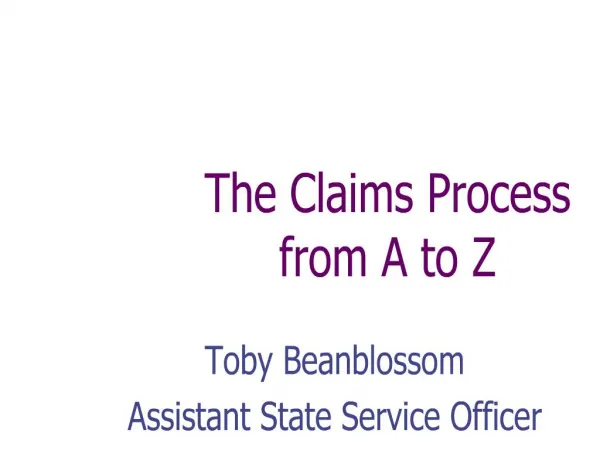 the claims process from a to z
