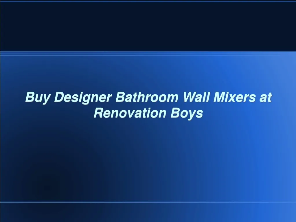 buy designer bathroom wall mixers at renovation