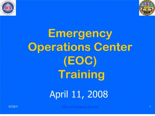 emergency operations center eoc training