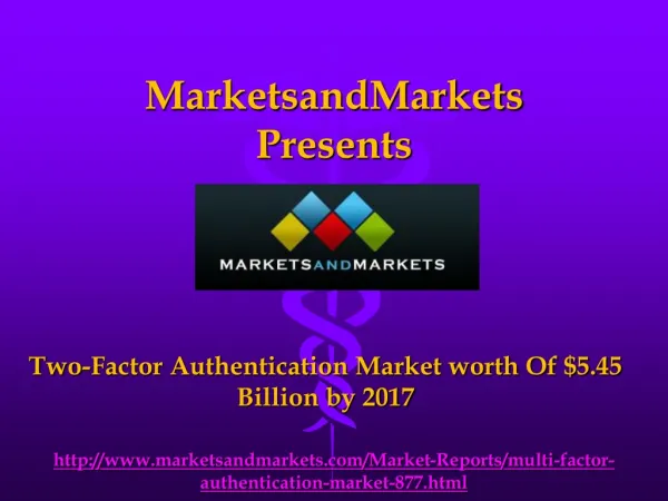 Two-Factor Authentication Market by 2017
