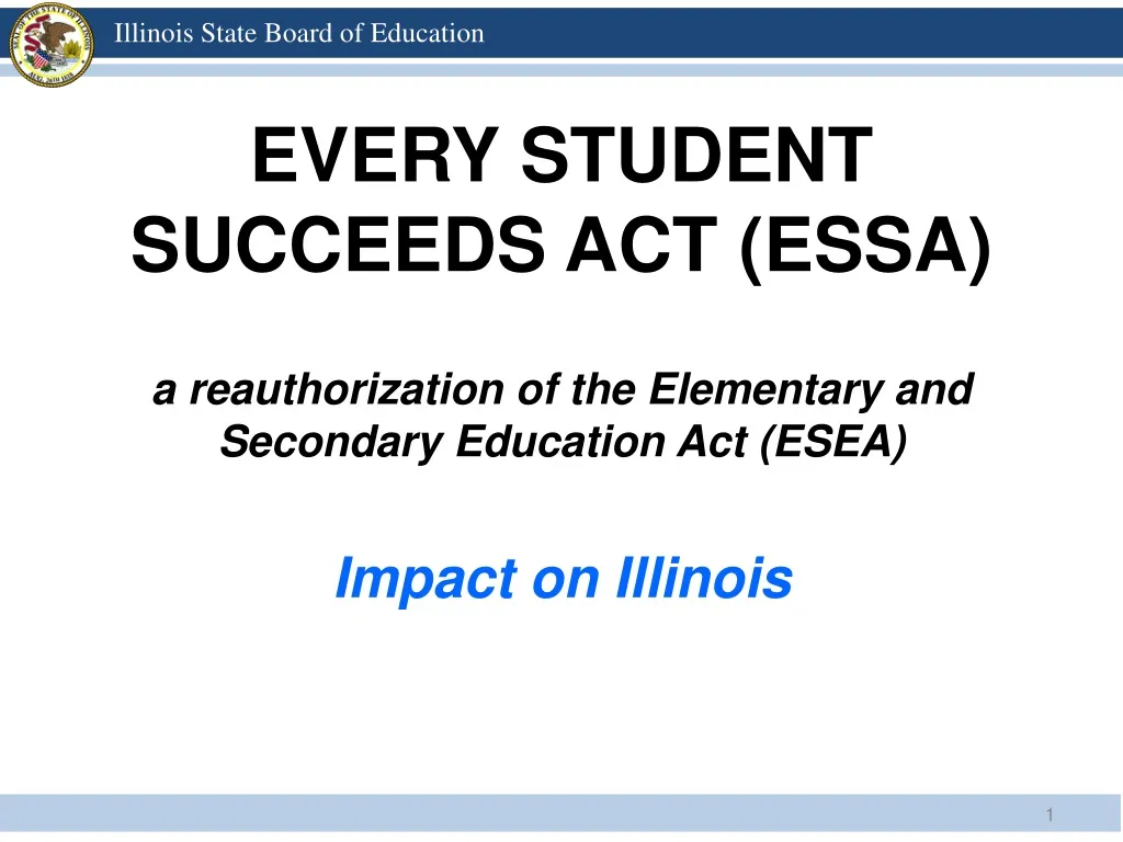 every student succeeds act essa a reauthorization