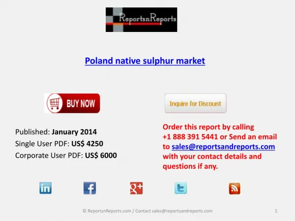 Poland native sulphur market Forecasts