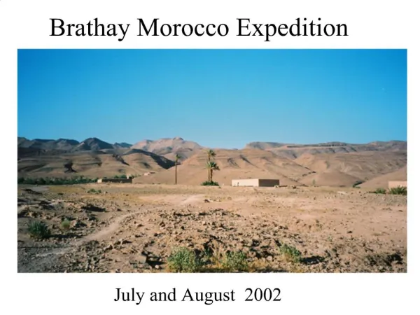 Brathay Morocco Expedition