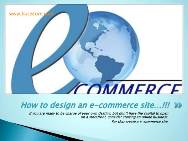design an e-commerce site
