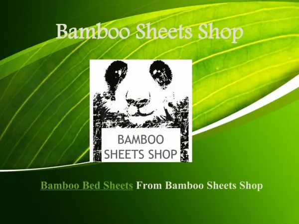 Bamboo Bed Sheets From Bamboo Sheets Shop