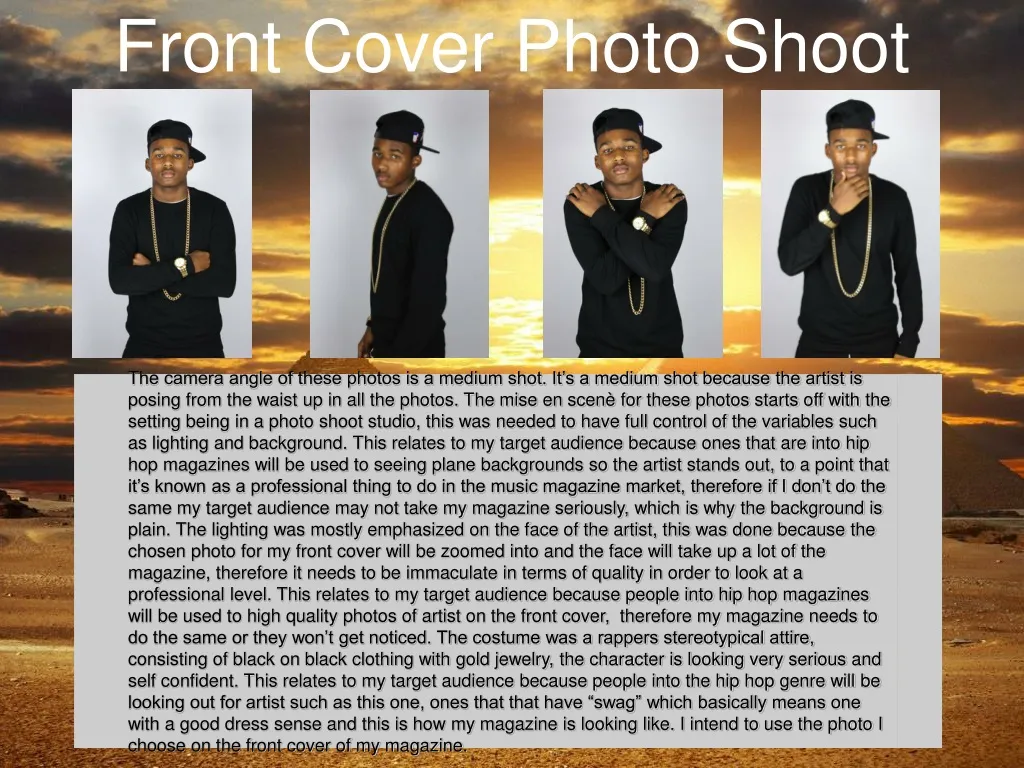 front cover photo shoot
