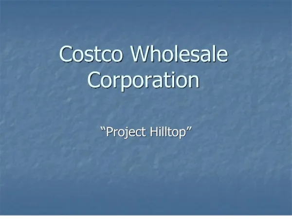 costco wholesale corporation
