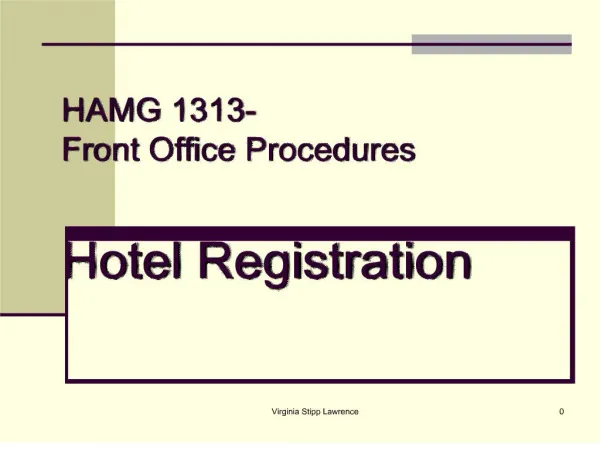 hamg 1313- front office procedures hotel registration
