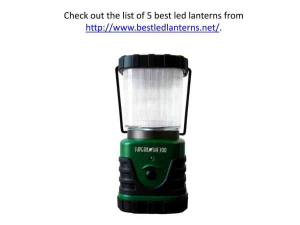 Name five LED Lamps/Lanterns for backpack camping