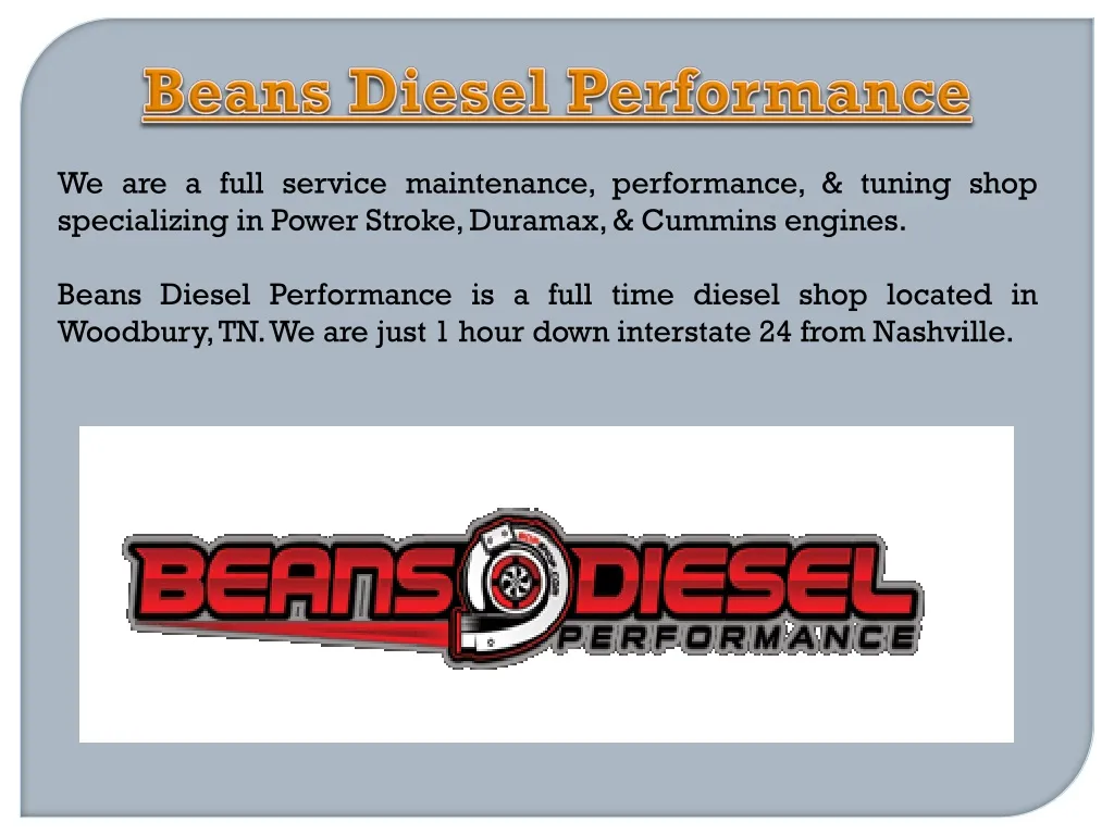beans diesel performance