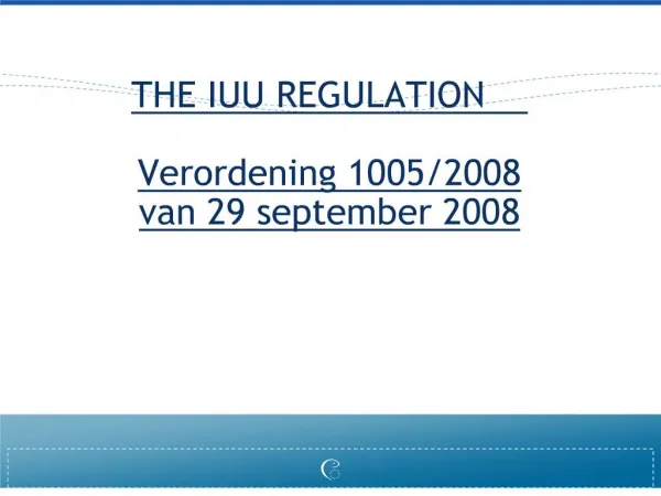 the iuu regulation verordening 1005