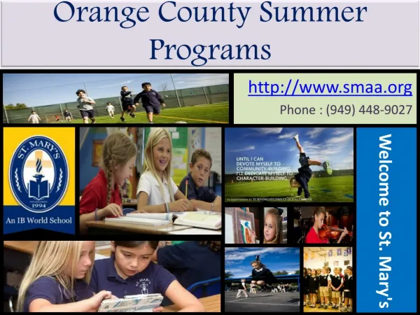 St. Mary's School | Orange County Summer Programs