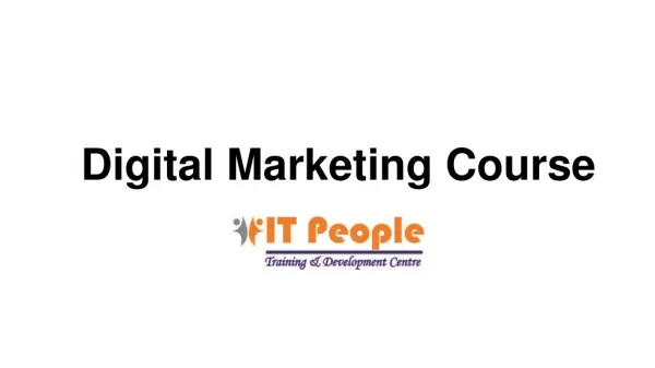 Digital Marketing training program - IT People